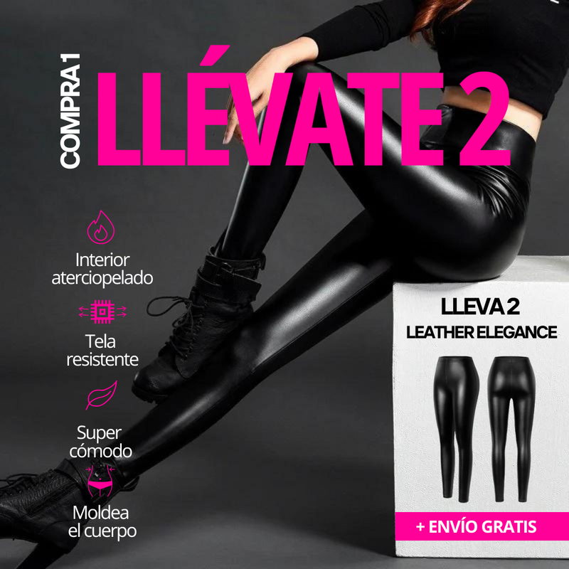 Leather Elegance - Legging de Cuero Aterciopelado (2 PIEZAS)