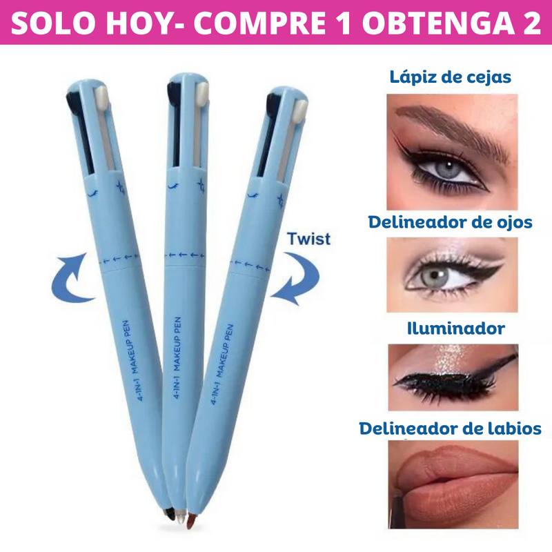 Bolígrafo Sexy Make Up 4x1 - (2 PIEZAS)