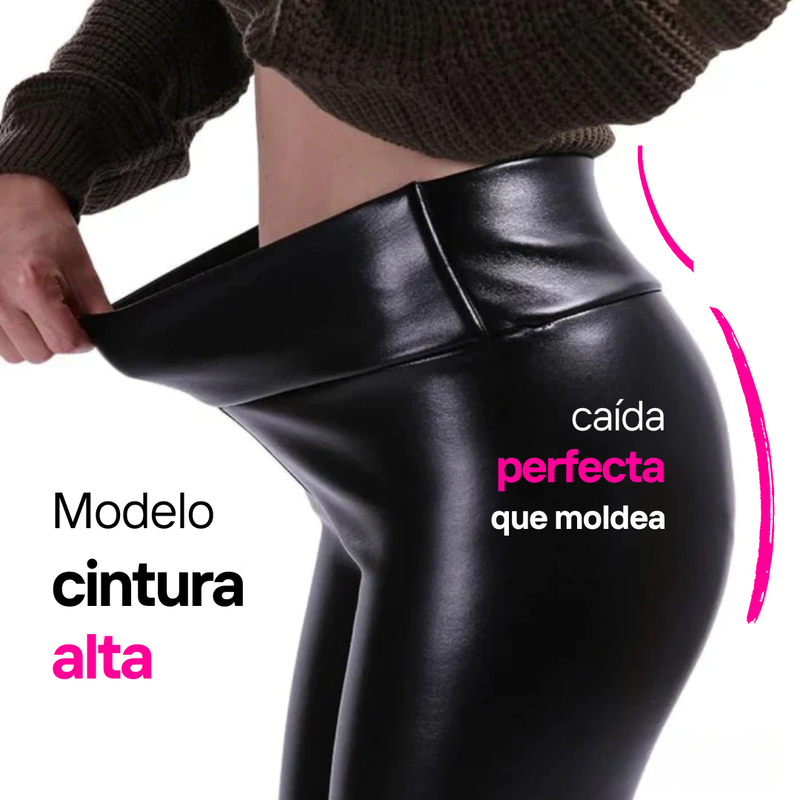 Leather Elegance - Legging de Cuero Aterciopelado (2 PIEZAS)