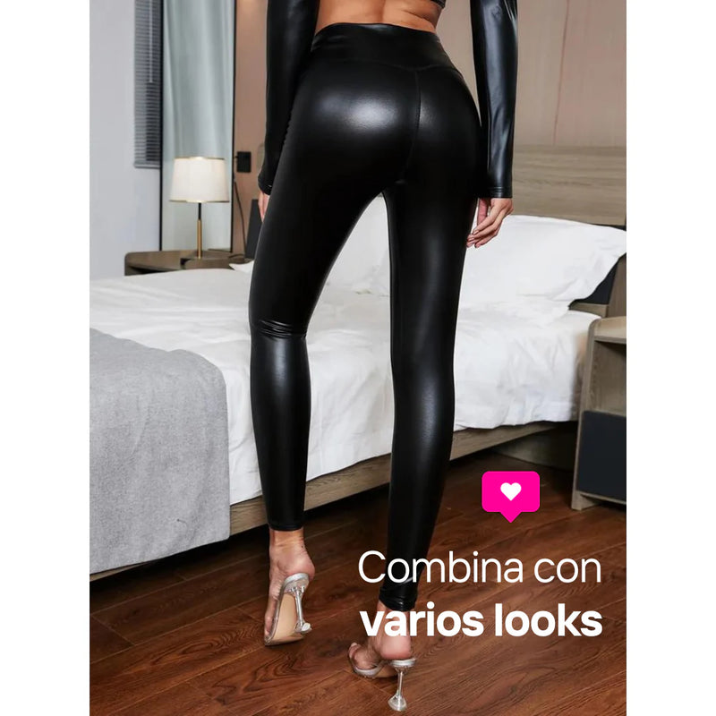 Leather Elegance - Legging de Cuero Aterciopelado (2 PIEZAS)