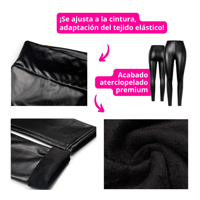 Leather Elegance - Legging de Cuero Aterciopelado (2 PIEZAS)